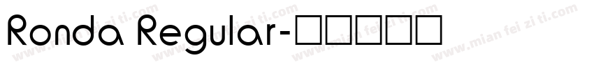Ronda Regular字体转换